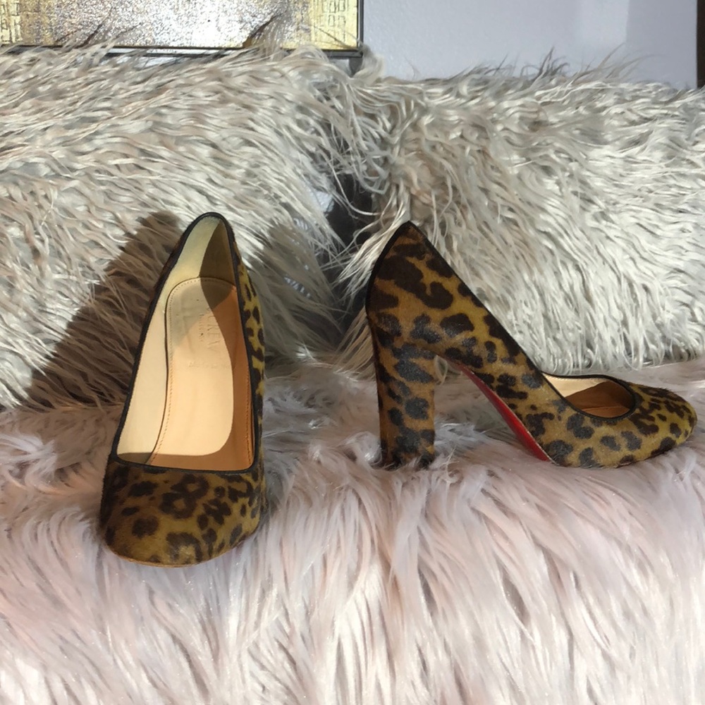 J Crew calf hair round toe pumps